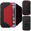 Compatible for Moto G6 Play/Moto Z3 Play/Moto E5 Plus/Moto G7 Play/Moto G7 / Moto G7 Plus Case,Holster Belt Clip Leather Pouch Cover(Fits with Outterbox or Slim Case) - Red view 1