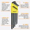 Bondhus 67037 Stubby Dbl Ball End L-Wrench Set w/ProGuard & Extra Long Arm,13 PC view 2