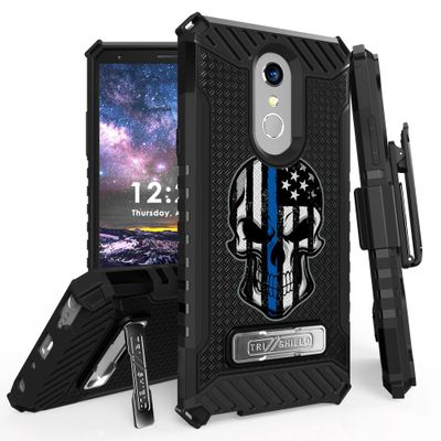 Beyond Cell TriShield Compatible With LG Stylo 4 Case, Stylo 4 Plus Case,l Q Stylus, Stylus 4, Durable Rugged Case Heavy Duty Phone Cover [ Belt Clip Holster] + Built in Kickstand (2018)