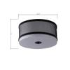 Linea di Liara Mozara Black Modern Farmhouse Flush Mount Ceiling Light Fixture with Metal Mesh Shade Drum Light Fixture Kitchen Light Fixtures Ceiling Bedroom Flush Mount Light, UL Listed view 3