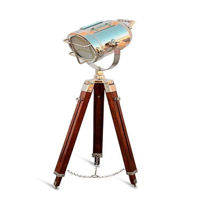 THOR INSTRUMENTS Designer Nautical Spotlight Collectable Searchlight Spot Light Studio Tripod Floor Lamp Rustic Vintage Home Decor Gifts