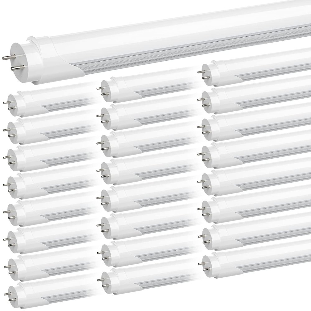 Flourescent Light Bulbs Replacement, 24W 3200LM 5000K Frosted Type A+B, 25P