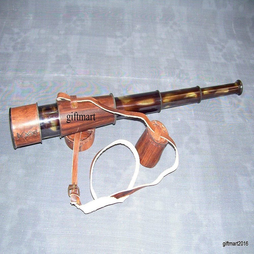 Brass Handheld Telescope for Travellers, Nautical Collector's And Home Decorative.