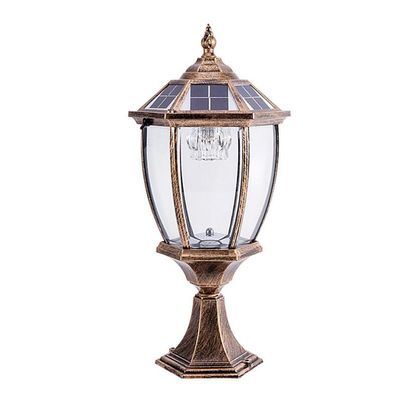 LED Light LED Solar Post Lights Contemporary Collection Exterior Outdoor Post Lantern Column Lights(24cm*50cm) Home Decoration