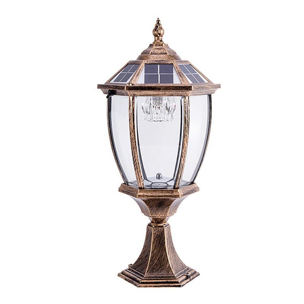 LED Light LED Solar Post Lights Contemporary Collection Exterior Outdoor Post Lantern Column Lights(24cm*50cm) Home Decoration