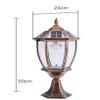 LED Light LED Solar Post Lights Contemporary Collection Exterior Outdoor Post Lantern Column Lights(24cm*50cm) Home Decoration view 2