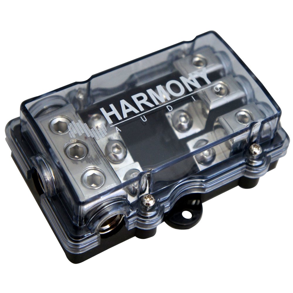 3-Way Mini ANL MIDI Fused Distribution Block 4 to 8 Gauge Harmony Audio