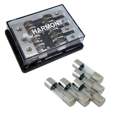 Car Audio 4-Way AGU Fused Distribution Block 40 Amp Fuses Harmony Audio