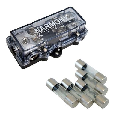 2-Way AGU Fused Distribution Block with 50 Amp Fuses Harmony Audio