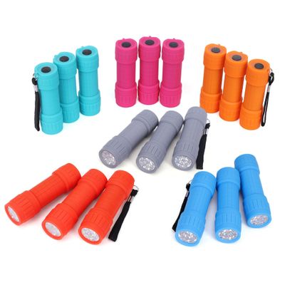 FASTPRO 18-Pack 9-LED Mini Flashlight Set with AAA Batteries Included