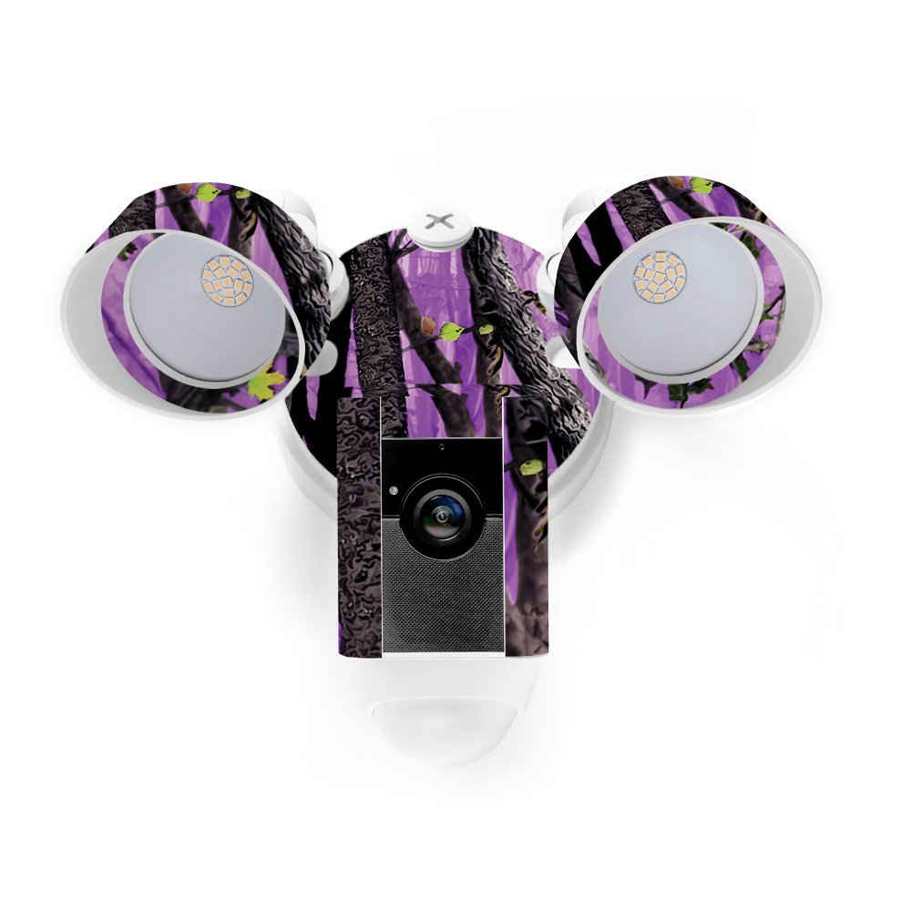 MightySkins Skin Compatible with Ring Floodlight Cam - Purple Tree Camo | Protective, Durable, and Unique Vinyl Decal wrap Cover | Easy to Apply, Remove, and Change Styles | Made in The USA