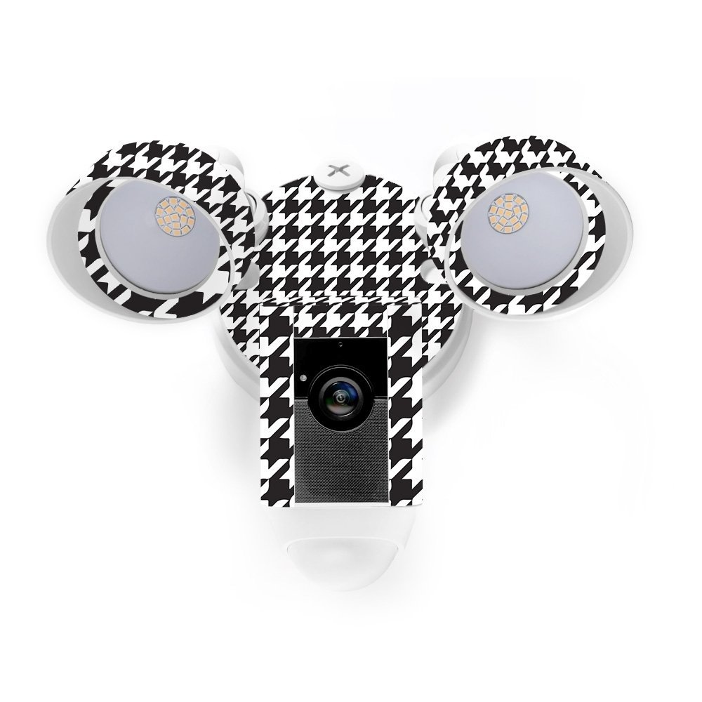 MightySkins Skin Compatible with Ring Floodlight Cam - Houndstooth | Protective, Durable, and Unique Vinyl Decal wrap Cover | Easy to Apply, Remove, and Change Styles | Made in The USA