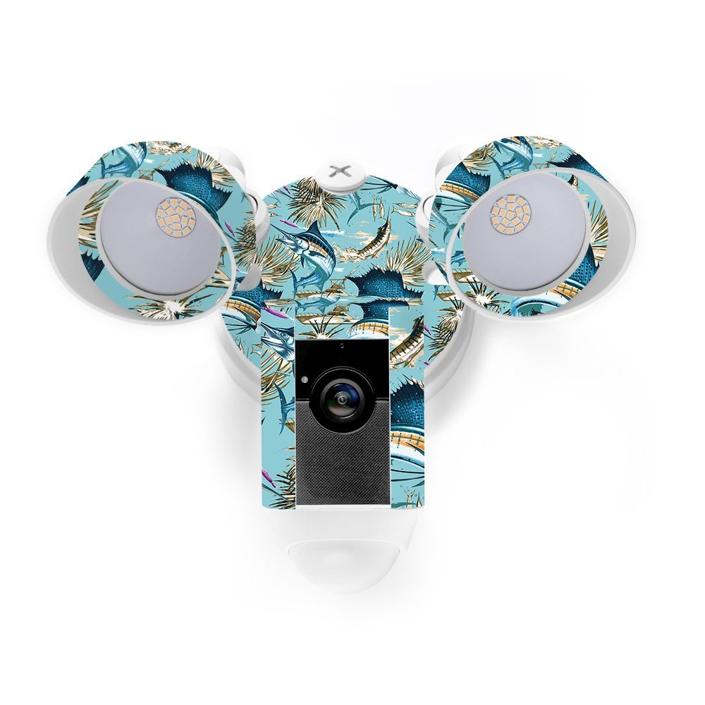 MightySkins Skin Compatible with Ring Floodlight Cam - Island Fish | Protective, Durable, and Unique Vinyl Decal wrap Cover | Easy to Apply, Remove, and Change Styles | Made in The USA