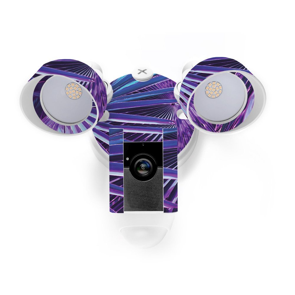 MightySkins Skin Compatible with Ring Floodlight Cam - Neon Palms | Protective, Durable, and Unique Vinyl Decal wrap Cover | Easy to Apply, Remove, and Change Styles | Made in The USA
