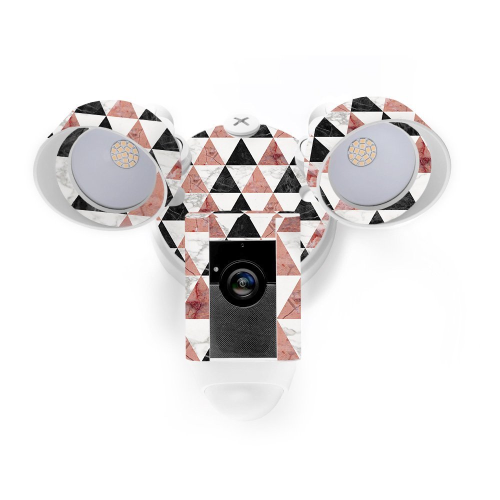 MightySkins Skin Compatible with Ring Floodlight Cam - Marble Pyramids | Protective, Durable, and Unique Vinyl Decal wrap Cover | Easy to Apply, Remove, and Change Styles | Made in The USA