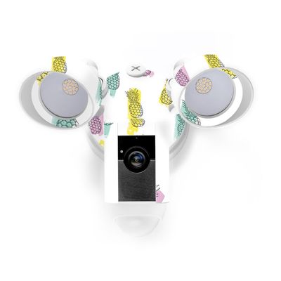 MightySkins Skin Compatible with Ring Floodlight Cam - Funky Pineapples | Protective, Durable, and Unique Vinyl Decal wrap Cover | Easy to Apply, Remove, and Change Styles | Made in The USA
