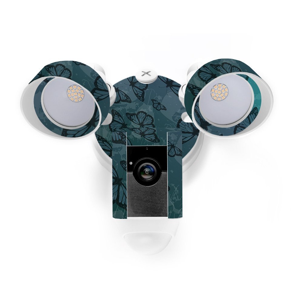 MightySkins Skin Compatible with Ring Floodlight Cam - Dark Butterfly | Protective, Durable, and Unique Vinyl Decal wrap Cover | Easy to Apply, Remove, and Change Styles | Made in The USA