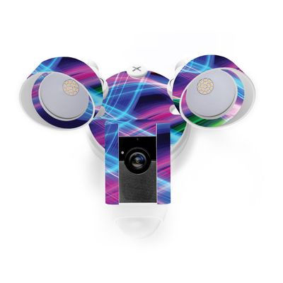 MightySkins Skin Compatible with Ring Floodlight Cam - Light Waves | Protective, Durable, and Unique Vinyl Decal wrap Cover | Easy to Apply, Remove, and Change Styles | Made in The USA