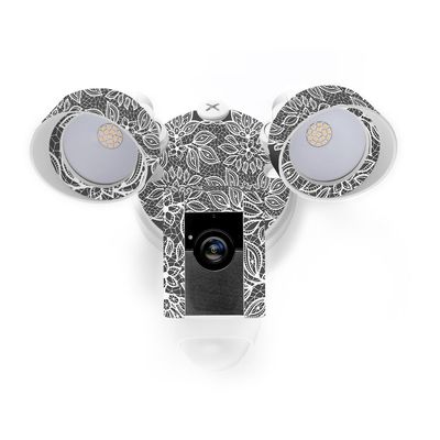 MightySkins Skin Compatible with Ring Floodlight Cam - Floral Lace | Protective, Durable, and Unique Vinyl Decal wrap Cover | Easy to Apply, Remove, and Change Styles | Made in The USA