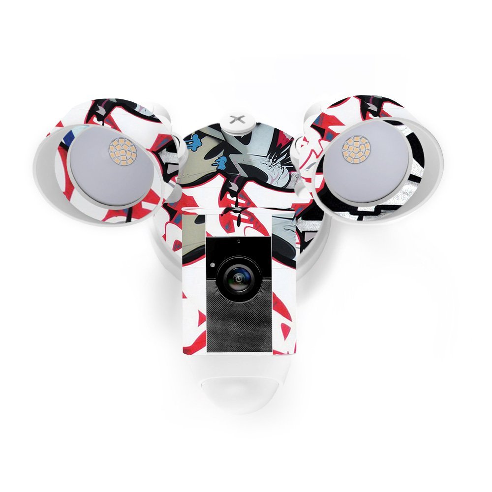 MightySkins Skin Compatible with Ring Floodlight Cam - Graffiti Mash Up | Protective, Durable, and Unique Vinyl Decal wrap Cover | Easy to Apply, Remove, and Change Styles | Made in The USA
