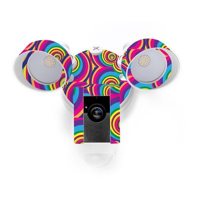 MightySkins Skin Compatible with Ring Floodlight Cam - Groovy 60s | Protective, Durable, and Unique Vinyl Decal wrap Cover | Easy to Apply, Remove, and Change Styles | Made in The USA