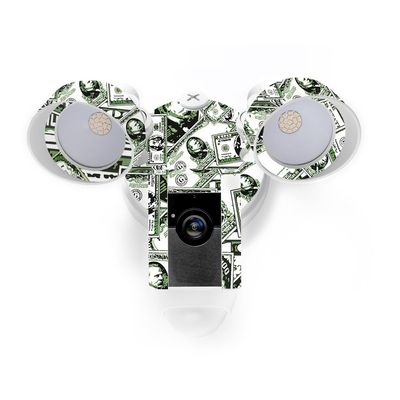 MightySkins Skin Compatible with Ring Floodlight Cam - Phat Cash | Protective, Durable, and Unique Vinyl Decal wrap Cover | Easy to Apply, Remove, and Change Styles | Made in The USA