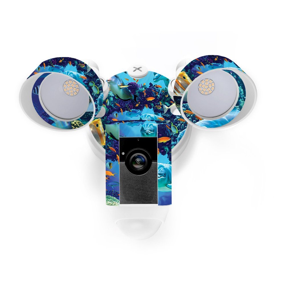 MightySkins Skin Compatible with Ring Floodlight Cam - Ocean Friends | Protective, Durable, and Unique Vinyl Decal wrap Cover | Easy to Apply, Remove, and Change Styles | Made in The USA