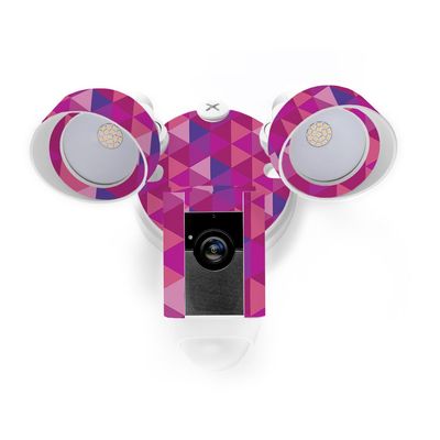 MightySkins Skin Compatible with Ring Floodlight Cam - Pink Kaleidoscope | Protective, Durable, and Unique Vinyl Decal wrap Cover | Easy to Apply, Remove, and Change Styles | Made in The USA