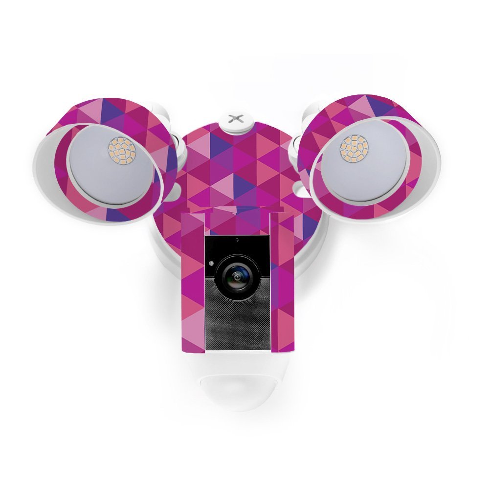MightySkins Skin Compatible with Ring Floodlight Cam - Pink Kaleidoscope | Protective, Durable, and Unique Vinyl Decal wrap Cover | Easy to Apply, Remove, and Change Styles | Made in The USA
