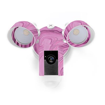 MightySkins Skin Compatible with Ring Floodlight Cam - Pink Thai Marble | Protective, Durable, and Unique Vinyl Decal wrap Cover | Easy to Apply, Remove, and Change Styles | Made in The USA