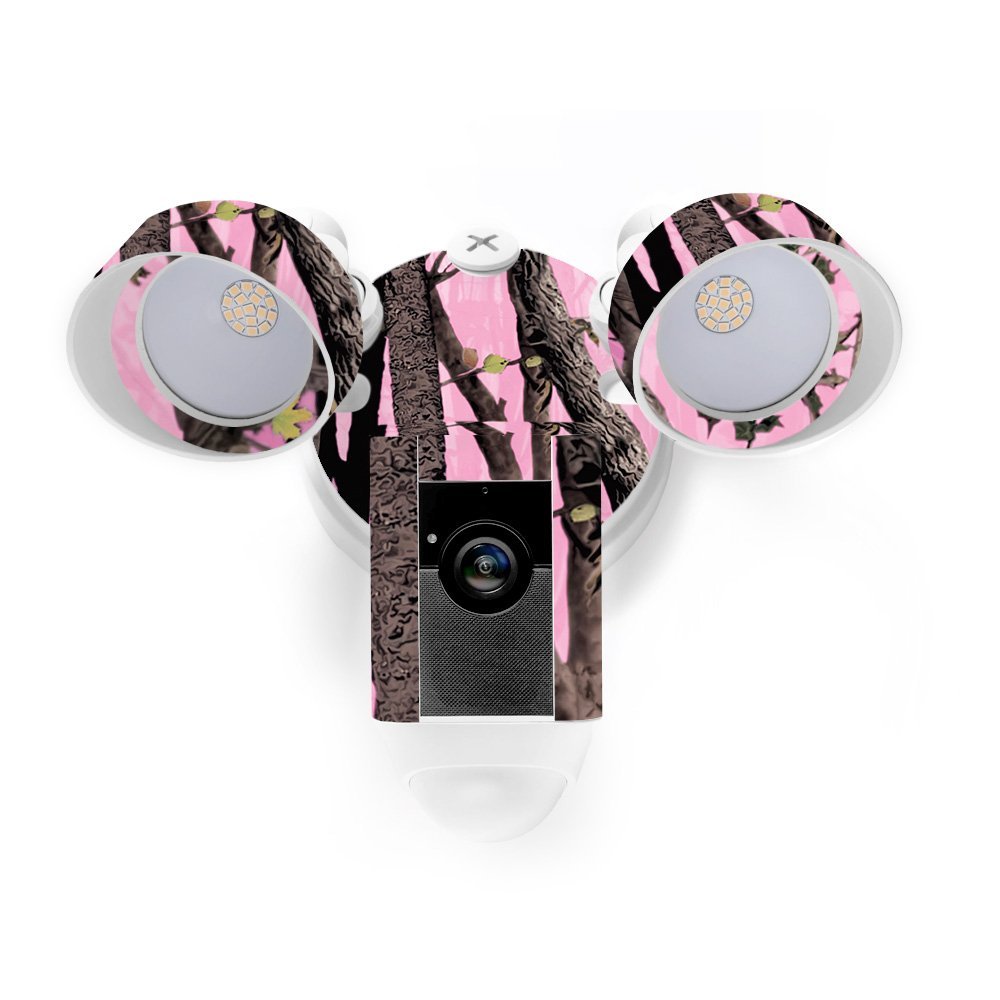 MightySkins Skin Compatible with Ring Floodlight Cam - Pink Tree Camo | Protective, Durable, and Unique Vinyl Decal wrap Cover | Easy to Apply, Remove, and Change Styles | Made in The USA