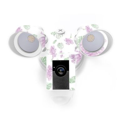 MightySkins Skin Compatible with Ring Floodlight Cam - Water Color Flowers | Protective, Durable, and Unique Vinyl Decal wrap Cover | Easy to Apply, Remove, and Change Styles | Made in The USA