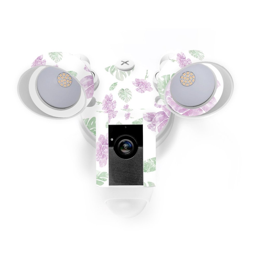 MightySkins Skin Compatible with Ring Floodlight Cam - Water Color Flowers | Protective, Durable, and Unique Vinyl Decal wrap Cover | Easy to Apply, Remove, and Change Styles | Made in The USA