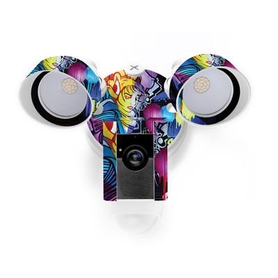 MightySkins Skin Compatible with Ring Floodlight Cam - Midnight Mischief | Protective, Durable, and Unique Vinyl Decal wrap Cover | Easy to Apply, Remove, and Change Styles | Made in The USA