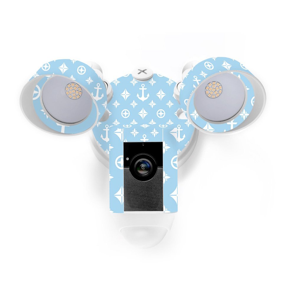 MightySkins Skin Compatible with Ring Floodlight Cam - Baby Blue Designer | Protective, Durable, and Unique Vinyl Decal wrap Cover | Easy to Apply, Remove, and Change Styles | Made in The USA