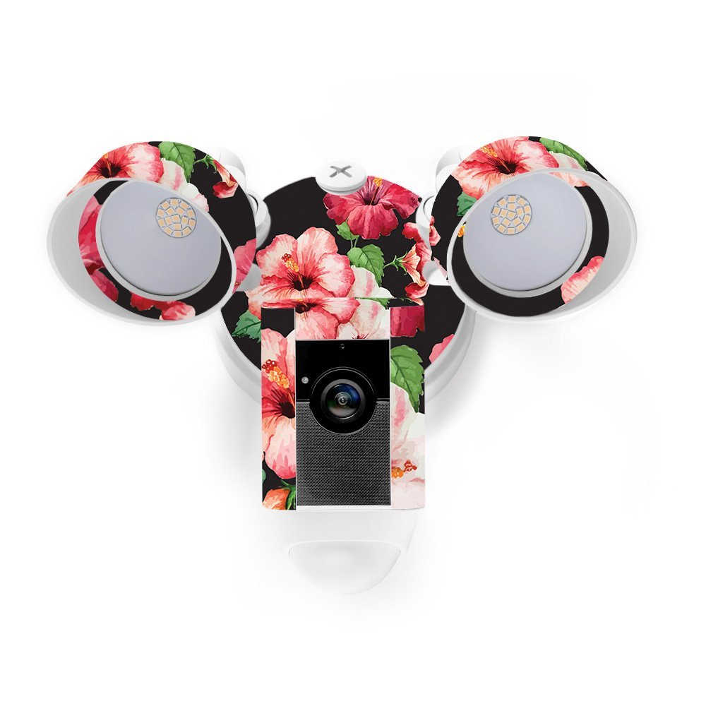 MightySkins Skin Compatible with Ring Floodlight Cam - Hibiscus | Protective, Durable, and Unique Vinyl Decal wrap Cover | Easy to Apply, Remove, and Change Styles | Made in The USA