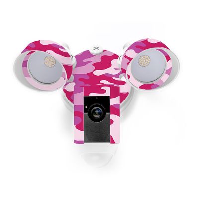 MightySkins Skin Compatible with Ring Floodlight Cam - Pink Camo | Protective, Durable, and Unique Vinyl Decal wrap Cover | Easy to Apply, Remove, and Change Styles | Made in The USA