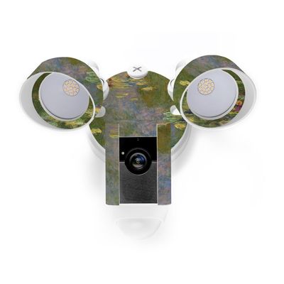 MightySkins Skin Compatible with Ring Floodlight Cam - Water Lilies | Protective, Durable, and Unique Vinyl Decal wrap Cover | Easy to Apply, Remove, and Change Styles | Made in The USA