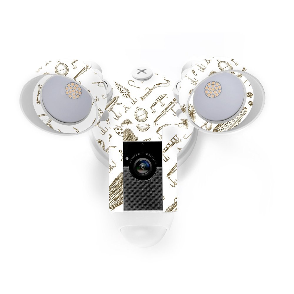 MightySkins Skin Compatible with Ring Floodlight Cam - Retro Lures | Protective, Durable, and Unique Vinyl Decal wrap Cover | Easy to Apply, Remove, and Change Styles | Made in The USA