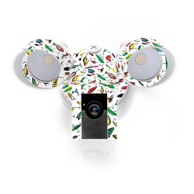MightySkins Skin Compatible with Ring Floodlight Cam - Bright Lures | Protective, Durable, and Unique Vinyl Decal wrap Cover | Easy to Apply, Remove, and Change Styles | Made in The USA