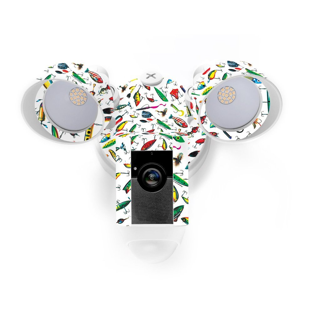 MightySkins Skin Compatible with Ring Floodlight Cam - Bright Lures | Protective, Durable, and Unique Vinyl Decal wrap Cover | Easy to Apply, Remove, and Change Styles | Made in The USA
