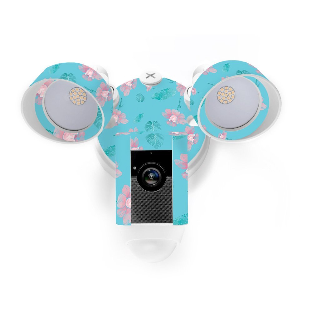 MightySkins Skin Compatible with Ring Floodlight Cam - Water Flowers | Protective, Durable, and Unique Vinyl Decal wrap Cover | Easy to Apply, Remove, and Change Styles | Made in The USA