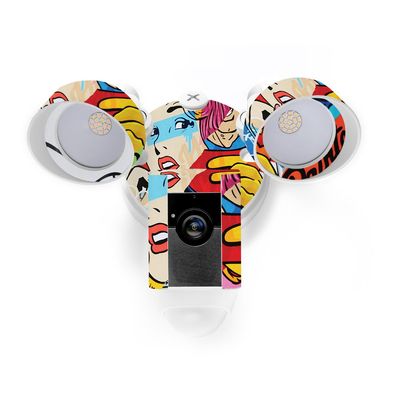 MightySkins Skin Compatible with Ring Floodlight Cam - Cartoon Mania | Protective, Durable, and Unique Vinyl Decal wrap Cover | Easy to Apply, Remove, and Change Styles | Made in The USA