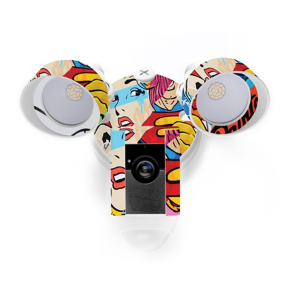 MightySkins Skin Compatible with Ring Floodlight Cam - Cartoon Mania | Protective, Durable, and Unique Vinyl Decal wrap Cover | Easy to Apply, Remove, and Change Styles | Made in The USA