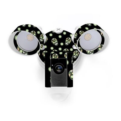 MightySkins Skin Compatible with Ring Floodlight Cam - Nighttime Skulls | Protective, Durable, and Unique Vinyl Decal wrap Cover | Easy to Apply, Remove, and Change Styles | Made in The USA