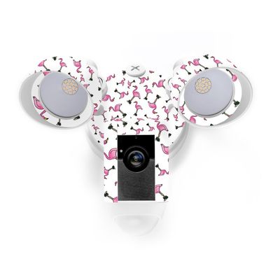 MightySkins Skin Compatible with Ring Floodlight Cam - Cool Flamingo | Protective, Durable, and Unique Vinyl Decal wrap Cover | Easy to Apply, Remove, and Change Styles | Made in The USA
