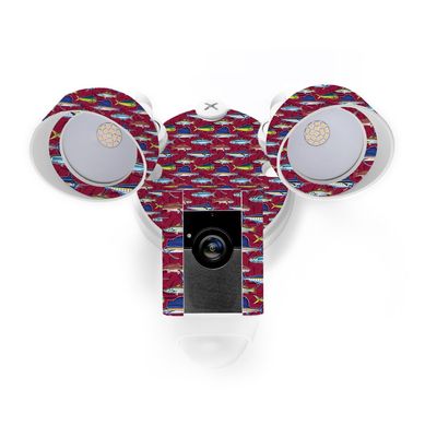 MightySkins Skin Compatible with Ring Floodlight Cam - Saltwater Collage | Protective, Durable, and Unique Vinyl Decal wrap Cover | Easy to Apply, Remove, and Change Styles | Made in The USA