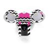 MightySkins Skin Compatible with Ring Floodlight Cam - Hot Pink Chevron | Protective, Durable, and Unique Vinyl Decal wrap Cover | Easy to Apply, Remove, and Change Styles | Made in The USA view 1