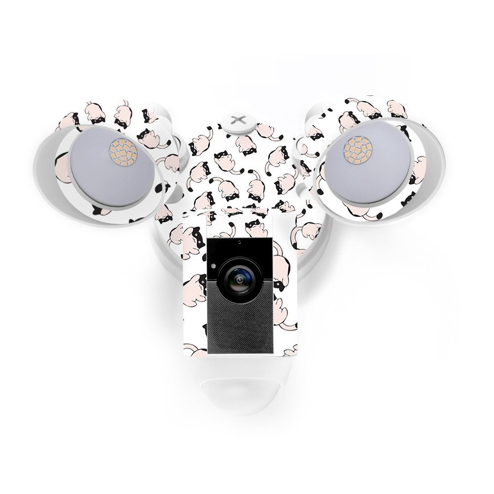 MightySkins Skin Compatible with Ring Floodlight Cam - Raining Cats | Protective, Durable, and Unique Vinyl Decal wrap Cover | Easy to Apply, Remove, and Change Styles | Made in The USA