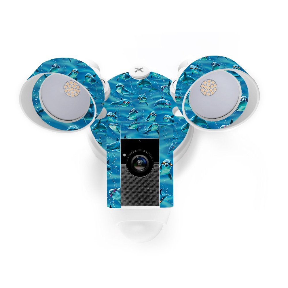 MightySkins Skin Compatible with Ring Floodlight Cam - Dolphin Gang | Protective, Durable, and Unique Vinyl Decal wrap Cover | Easy to Apply, Remove, and Change Styles | Made in The USA